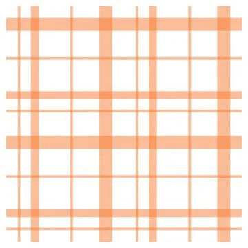 Vibrant orange plaid pattern on white background Stock Illustration