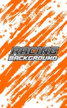 Vibrant Orange Racing Background With Dynamic Strokes Illustrazione stock