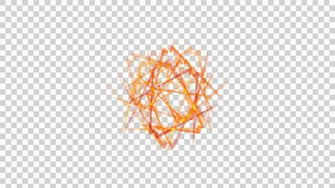 Vibrant orange scribbles on white background Illustrazione stock