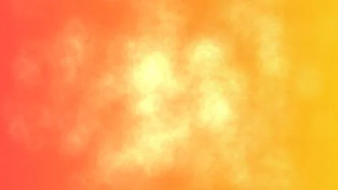 Vibrant orange to yellow gradient background with clouds Stock Illustration