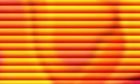 Vibrant orange yellow gradient horizontal ribbed textured background, abstract Stock Illustration