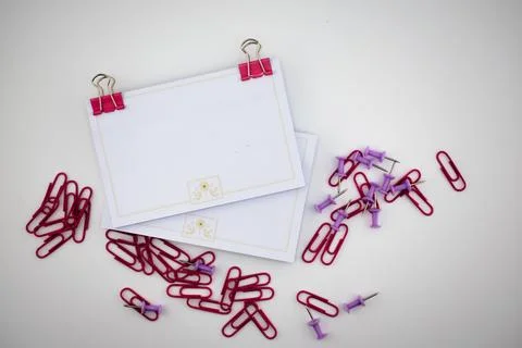 Vibrant Order Notes and Fasteners Creating a Space for Ideas Foto stock