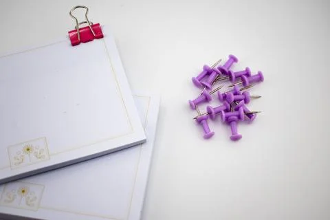 Vibrant Order Notes and Fasteners Creating a Space for Ideas Stock Photos