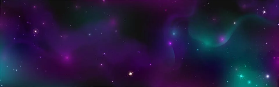 Vibrant outer space panorama イラスト素材