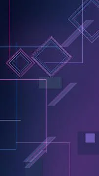 Vibrant outlined diamonds, intersecting lines, and layered blocks create a .. Stock Illustration
