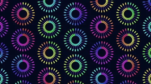 Vibrant overlapping circles colorful pattern for versatile designs Stock Footage 279589169