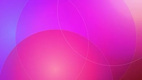 Vibrant Overlapping Circular Arcs Gradient Mesh in Magenta Pink Backdrop Design. Stockillustratie