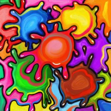 Vibrant Paint Splats Stock-Illustration