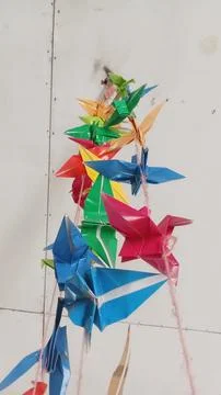 Vibrant paper bird Stock Photos