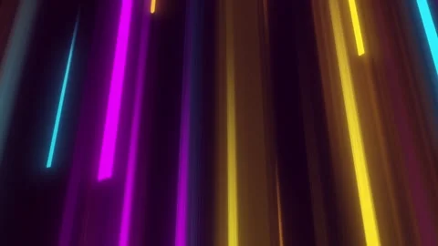 Vibrant Particles Falling, Colorful Trails of Light Display Stock Footage 294084608