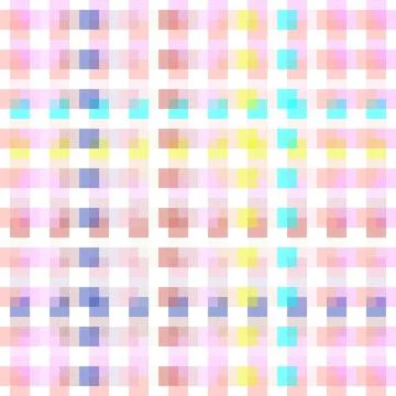 Vibrant pastel checkered pattern with colorful squares Illustrazione stock