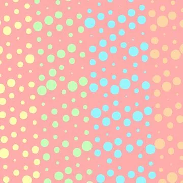 Vibrant Pastel Halftone Dots Pattern on Pink Background, Abstract Retro Pop Art Illustrazione stock