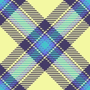 Vibrant pastel plaid pattern, featuring intersecting diagonal lines in teal.. 스톡 일러스트