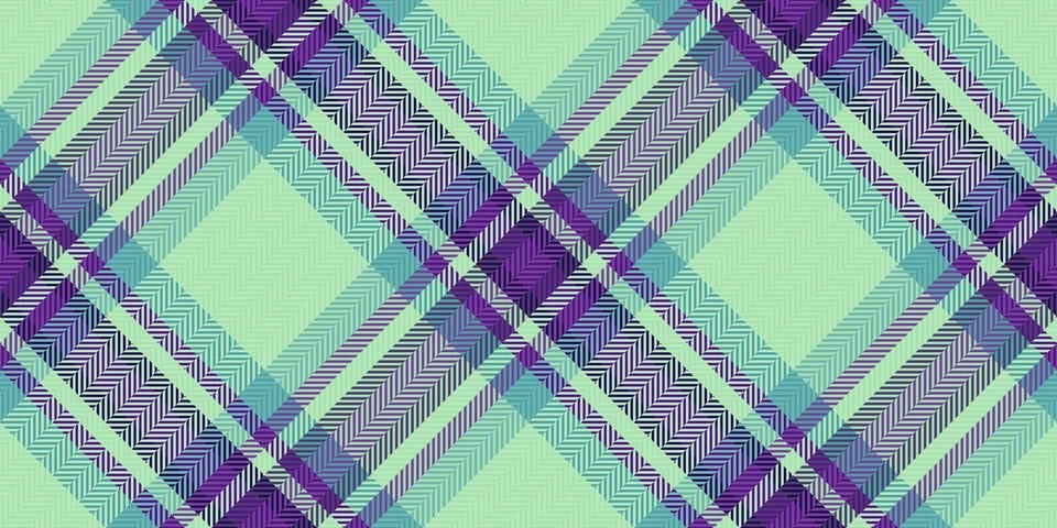 Vibrant pastel plaid pattern in mint green, purple, and blue hues.  Perfect f Stock Illustration