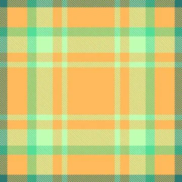 Vibrant pastel plaid pattern in orange, mint green, and pale yellow.  Perfect Illustrazione stock
