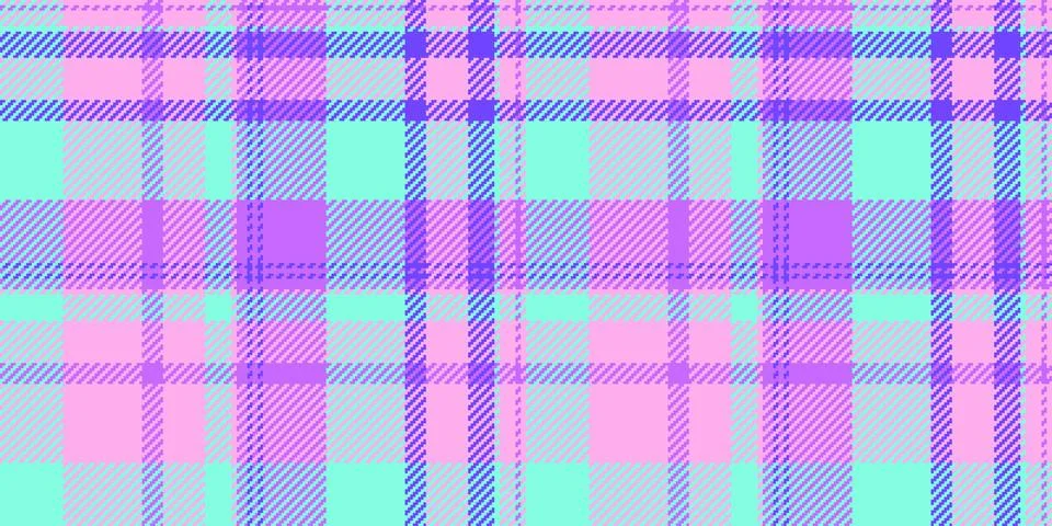 Vibrant pastel plaid pattern in pink, purple, and mint green.  Perfect for .. Illustrazione stock