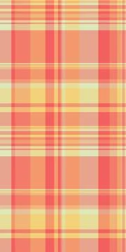 Vibrant pastel plaid pattern in warm peach, coral, and yellow tones.  Perfect Stock Illustration