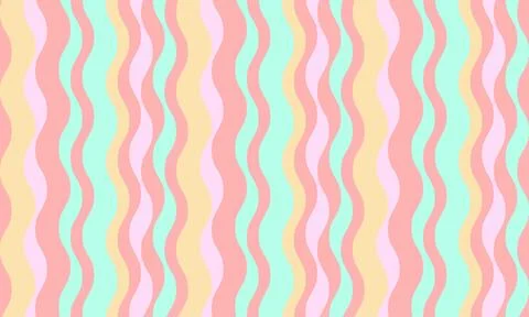 Vibrant pastel wavy stripes pattern.  Perfect for backgrounds, textiles, pack Stock Illustration
