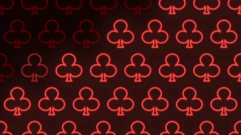 Vibrant pattern of neon playing cards Vídeo Stock 249503280