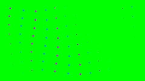 A vibrant pattern of purple and blue circles against a bright green backgroun Stock Footage 340900350