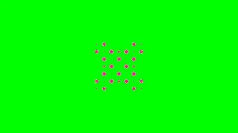 A vibrant pattern of small pink geometric shapes on a solid green background Stock Footage 341824115