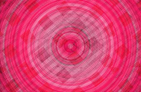 Vibrant Pink Abstract Circular Pattern With Concentric Rings And Diagonal P.. Illustrazione stock