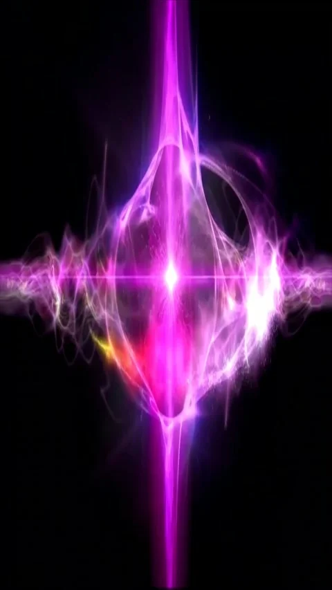 Vibrant pink abstract light animation. Glowing neon cross background. Stock Footage 339778208