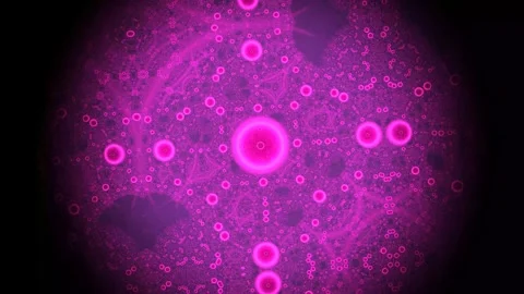 Vibrant pink abstract pattern with circles and lines in Stock Footage 338195882