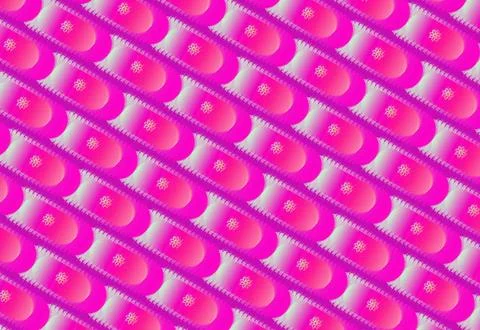 Vibrant Pink Abstract Seamless Pattern With Diagonal Floral Motifs For Retr.. Stock Illustration