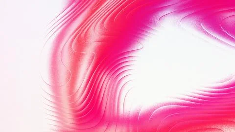 Vibrant pink abstract wave pattern with smooth curved lines on white backgr.. Stock Illustration