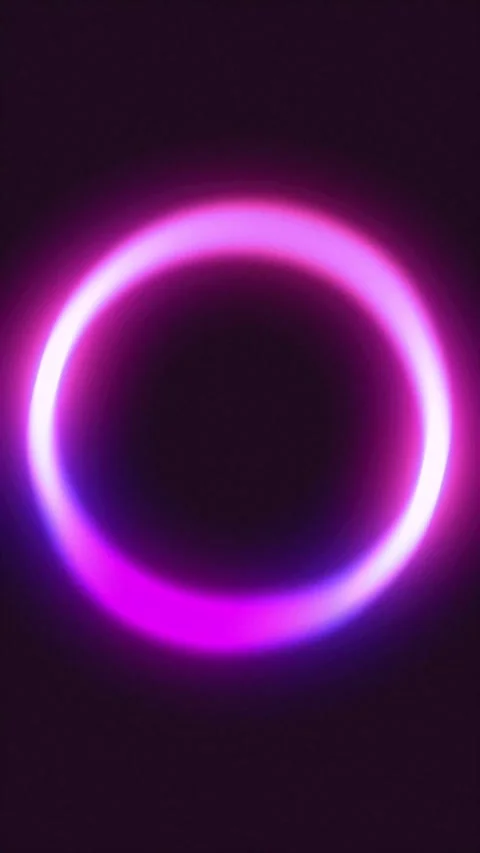 Vibrant Pink and Purple Gradient Neon Ring Stock Footage 340454784