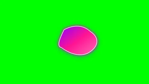 A vibrant pink and purple gradient blob shape on a bright green background Stock Footage 340900650