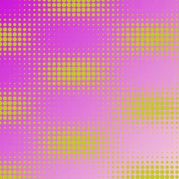 Vibrant Pink and Purple Gradient Background with Yellow Halftone Dot Patter.. Stock Illustration