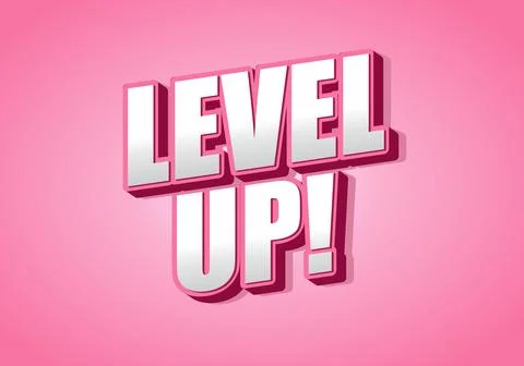 A vibrant pink background featuring bold, three dimensional text that reads.. Stock Illustration