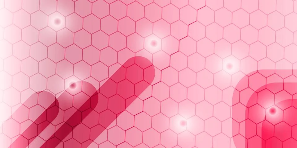 A vibrant pink background featuring a geometric honeycomb pattern with smooth 스톡 일러스트