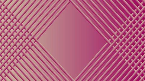 Vibrant pink background with intersecting lines and geometric shapes pattern Stock Illustration