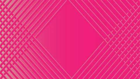 Vibrant pink background with intersecting lines and geometric pattern Stock Illustration