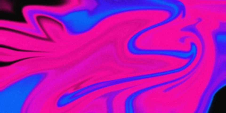 Vibrant Pink Blue Abstract Gradient Background – Neon Fluid Wave Design Stockillustratie
