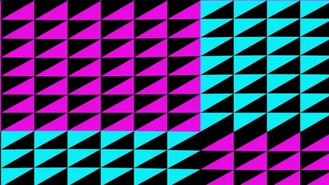 Vibrant Pink Blue Black Triangle Geometric Pattern Stock Footage 329375331