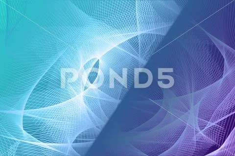 Vibrant Pink To Blue Gradient Abstract Line Art Wallpaper PSD Template