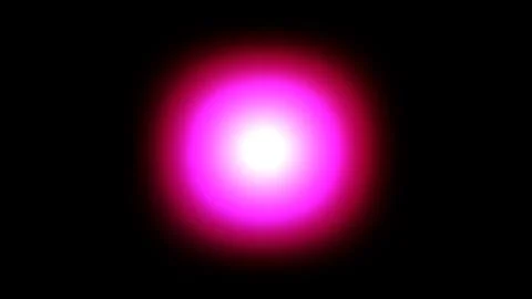 Vibrant pink bokeh light effect on black background. Soft glowing lens flare for Stock Illustration