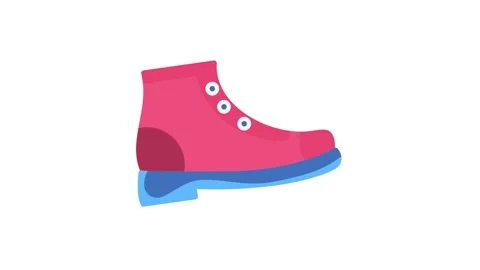 A vibrant pink boot featuring an array of music notes, blending fashion wit.. Video stock 332323337