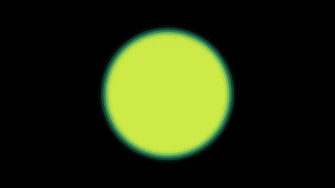A vibrant pink circle surrounded by concentric rings of bright green color Video stock 335117635