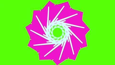 Vibrant pink explosion on green background with dynamic white lines Stock Footage 330286575
