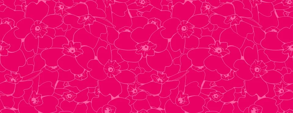 Vibrant pink floral pattern.  A bold, seamless design featuring stylized fl.. Stock Illustration
