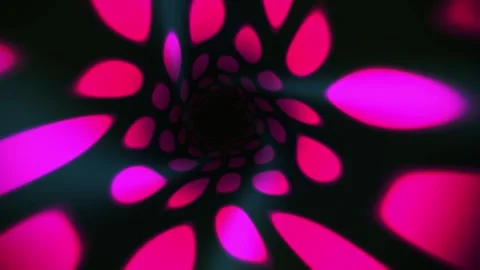Vibrant pink flower-like pattern on dark background. Stock Footage 335967957