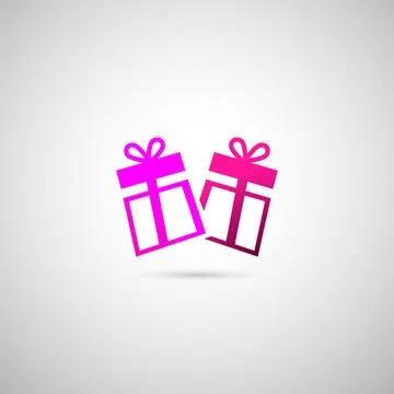 Vibrant Pink Gift Boxes for Celebrations Stock Illustration