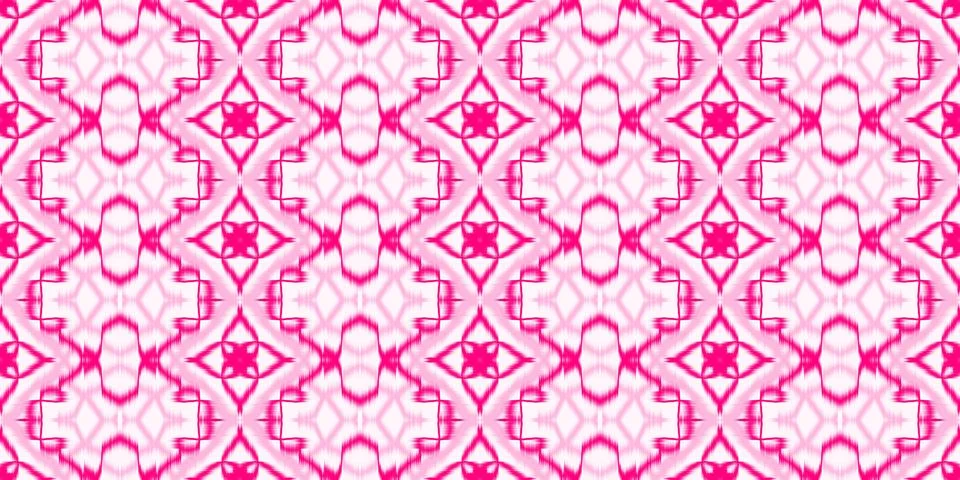 Vibrant pink ikat seamless pattern background Stock Illustration