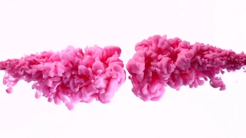 Vibrant Pink Ink Cloud Expanding in Clear Water Stock Footage 337485625