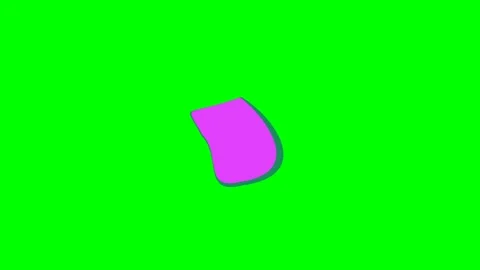A vibrant pink irregular shape floating against a bright green background Vídeos de archivo 340267014